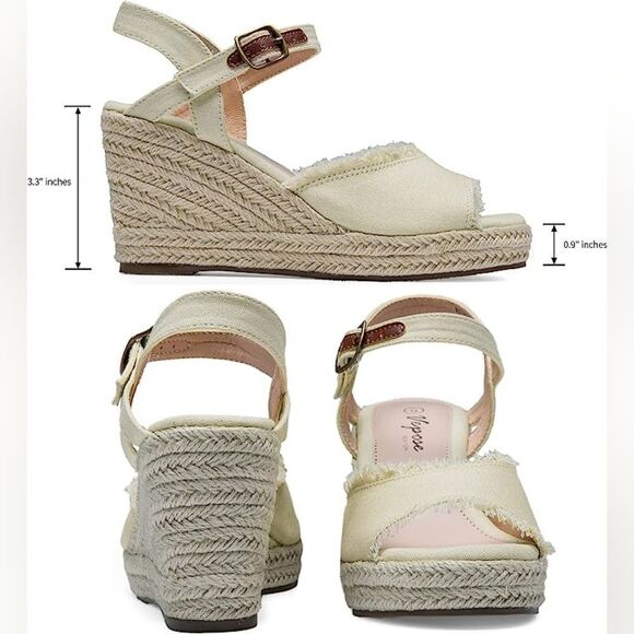 (48-2894) Vepose Women's 80 Espadrilles Wedge Sandals Sz 10 - Picture 7 of 12